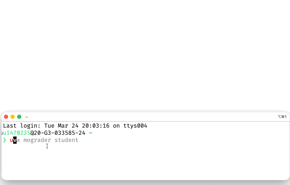 mograder student demo